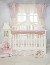 Anastasia Cream Convertible Crib Rail Protector - Short (Set of 2) (Pink) Glenna Jean