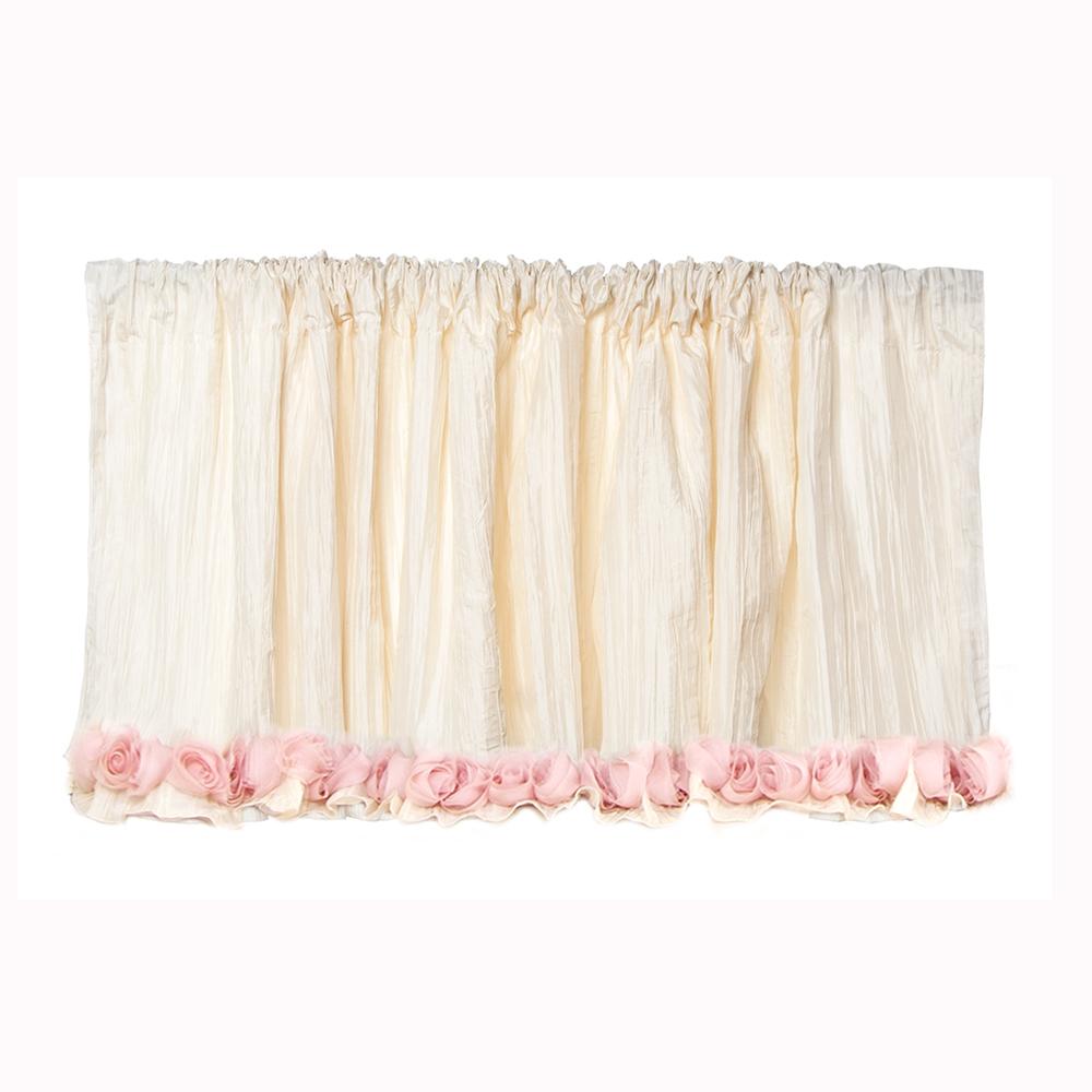 Victoria Valance (Ivory Crinkle with Roses) (Approximately 96x21